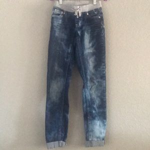 Justice distressed blue jeans
